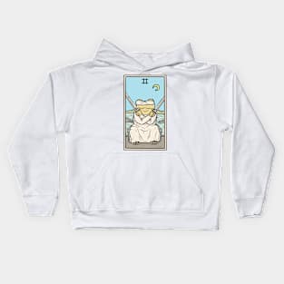 Two of Swords Toad Tarot Kids Hoodie